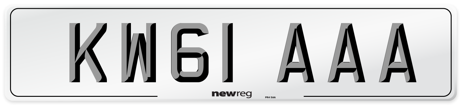 KW61 AAA Number Plate from New Reg
